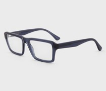 Rechteckige Brille für Herren