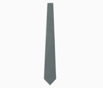 Krawatte aus Reiner Seide mit Streifen-jacquard