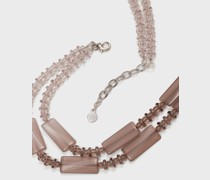 Zweireihige Maxi-Halskette aus Plexiglas in Degradé-Optik