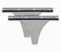 Asv Tanga Iconic aus Bio-baumwolle mit Logotape Im 2er-pack