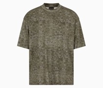 Asv Oversize-t-shirt aus Einer Jersey-lyocell-mischung mit Camouflage-muster