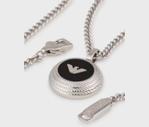 Kette mit Anhänger aus schwarzem Onyx