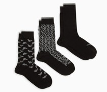 3er-pack Socken mit Geschenk-jacquard-logo