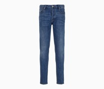 J75 Slim Fit Jeans aus Verwaschenem, Elastischem Denim