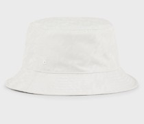 Maxi-Fischerhut aus Nylon-Jacquard mit großem Hahnentrittmuster