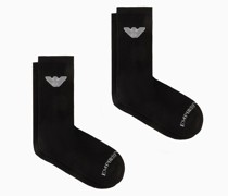2er-pack Socken aus Frottee mit Sporty-logo