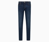 J75 Slim Fit Jeans aus Verwaschenem, Elastischem Denim