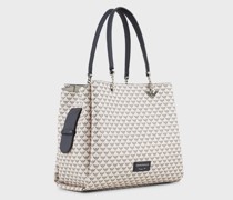 Shopper mit Allover-Adler und Adler-Anhänger