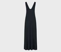 Langes Beachwear-Kleid mit V-Ausschnitt aus Viskose-Stretch