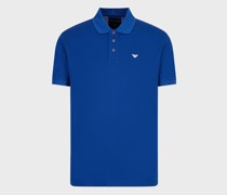 Poloshirt aus merzerisiertem Pikee mit Mikro-Adler