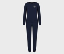 Armani Sustainability Values Pyjama Aus Bio-baumwolle mit Logonieten