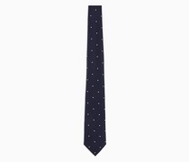 Krawatte aus Reiner, Gepunkteter Seide mit Jacquard-muster