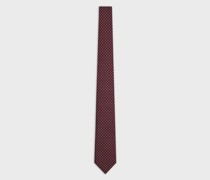 Krawatte aus Reiner Seide mit Mikro-karo In Jacquard-stoff-verarbeitung