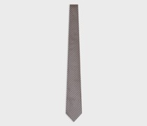 Krawatte aus Reiner Seide mit Optischem Muster In Jacquard-stoff-verarbeitung