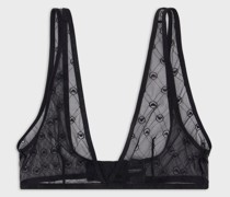 Bralette-bh Aus Mesh mit Durchgehendem Monogramm-jacquard