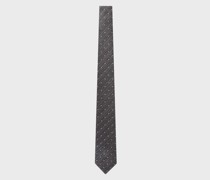 Krawatte aus Reiner Seide mit Mikro-punkten In Jacquard-stoff-verarbeitung