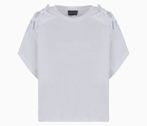 T-shirt In Boxy-fit aus Supima-jersey mit Nahtlosen Schleifen