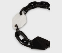Choker-Halskette mit Schmucksteinen aus Plexiglas