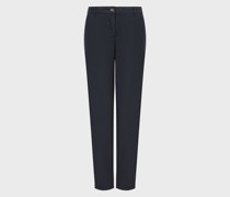 Jeans J3A Medium Waist Straight Leg aus stückgefärbter Leinenmischung im Denim-Look