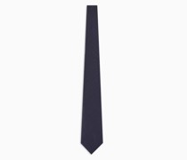 Krawatte aus Reiner Seide mit Jacquard-fischgratmuster