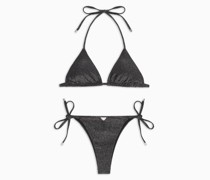 Gepolsterter Triangel-bikini aus Lurex-gewebe