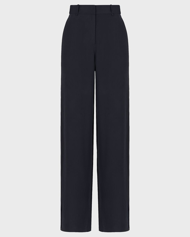 Emporio Armani Damen Palazzo-Hose aus fließender Gabardine