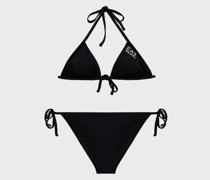Triangel-Bikini mit Logo
