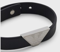 Armreif aus schwarzem Leder