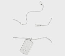 Kette mit Plakette aus Edelstahl