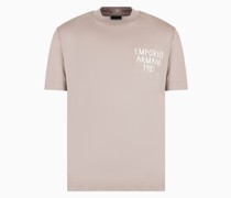 Asv T-shirt aus Jersey-lyocell-mischung mit Logo-stickerei