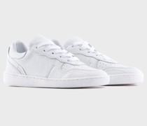 Sneaker Aus Leder mit Perforationen