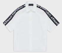 Kurzärmliges Shirt mit auffälligem Logotape