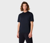 Armani Sustainability Values Loose Fit T-shirt Aus Jersey-lyocell-mischung