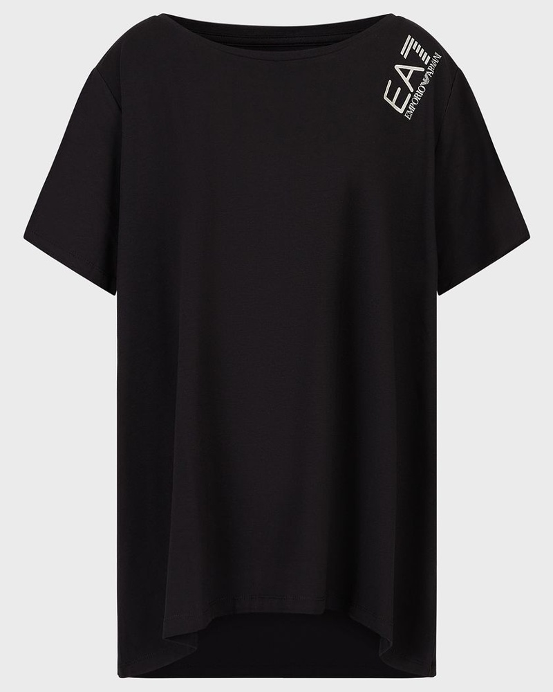 Emporio Armani Damen Core Lady Plus Size T-Shirt aus Bio-Baumwolle