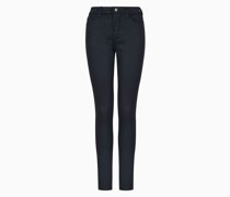 Jeans J20 High Waist Super Skinny Leg aus Denim-stretch mit Pelzeffekt