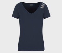 Core Lady T-Shirt aus Baumwollstretch