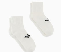 2er-pack Kurze Socken aus Frottee mit Sporty-logo
