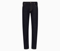 J45 Regular Fit-jeans aus Rinse Denim