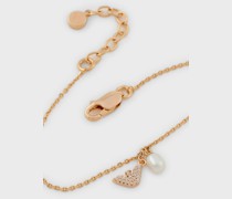 Armband mit Kettengliedern aus roségoldfarbenem Sterlingsilber