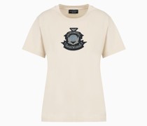 T-shirt aus Supima-jersey mit Kleinem Icon-logo-patch aus Den Archiven