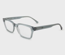 Rechteckige Brille für Herren
