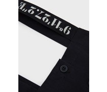 Sustainable Collection Trägerkleid Aus Bio-gabardine mit Reißverschluss und Koordinaten-print