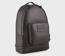 Rucksack aus getrommeltem Leder