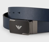 Wendegürtel aus strukturiertem Leder
