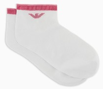 Socken aus Viskosegemisch mit Lurex-logo
