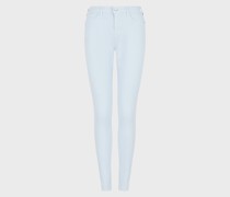 Jeans J20 High Waist Super Skinny Leg aus mineralischem, stückgefärbtem Komfort-Denim