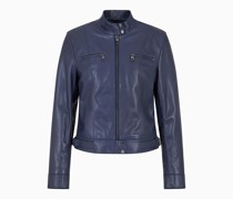 Bikerjacke aus Weichem Lammnappaleder