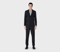 Einreihiger Anzug In Slim Fit Aus Bi-stretch-schurwollgewebe