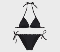 Triangel-Bikini mit kontrastierenden Details