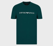 T-shirt Aus Pima-jersey mit Logo-print